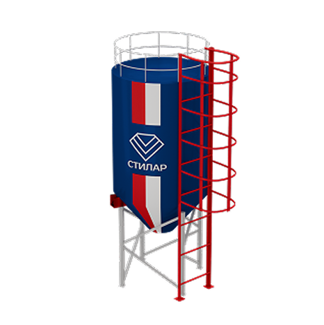 Цельносварный силос для асфальтобетонных заводов 10 м³ от производителя